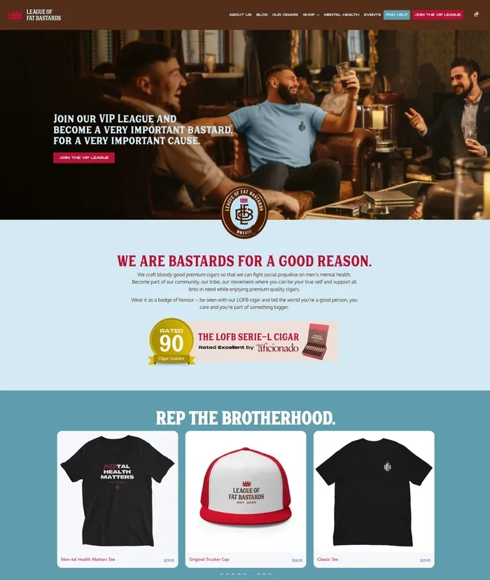 League of Fat Bastards website screenshot