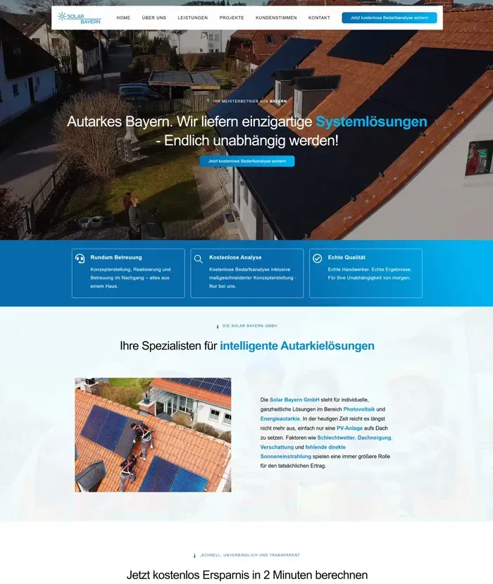 Solar Bayern GmbH website screenshot