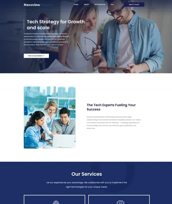 Nexxview Advisors website screenshot