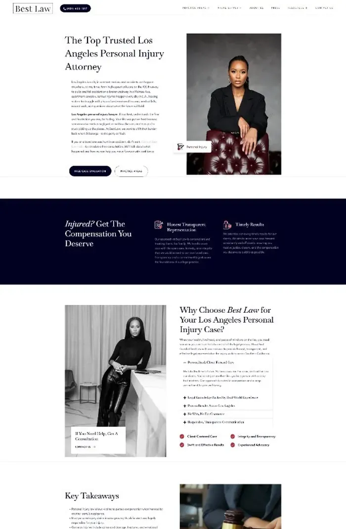 Best Law website screenshot