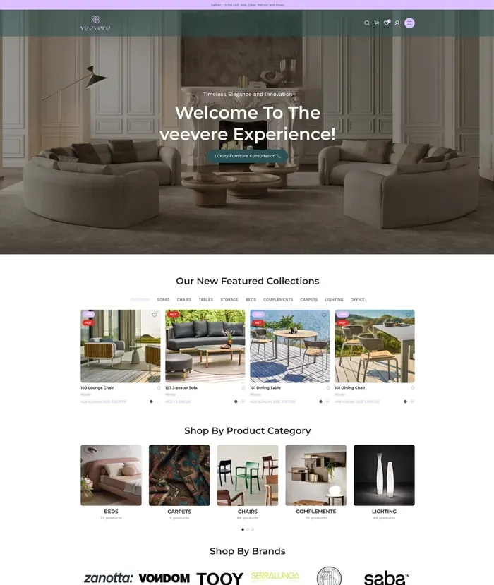 Veevere website screenshot