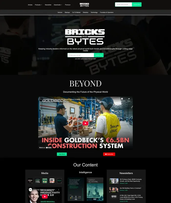 Bricks & Bytes website screenshot