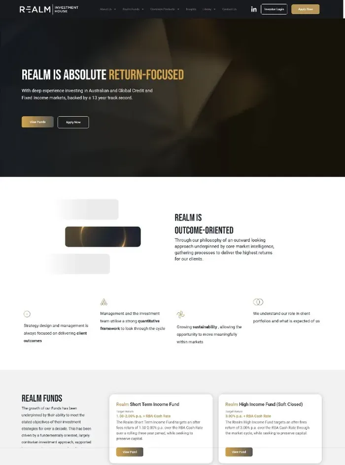 Realm Investment House website screenshot