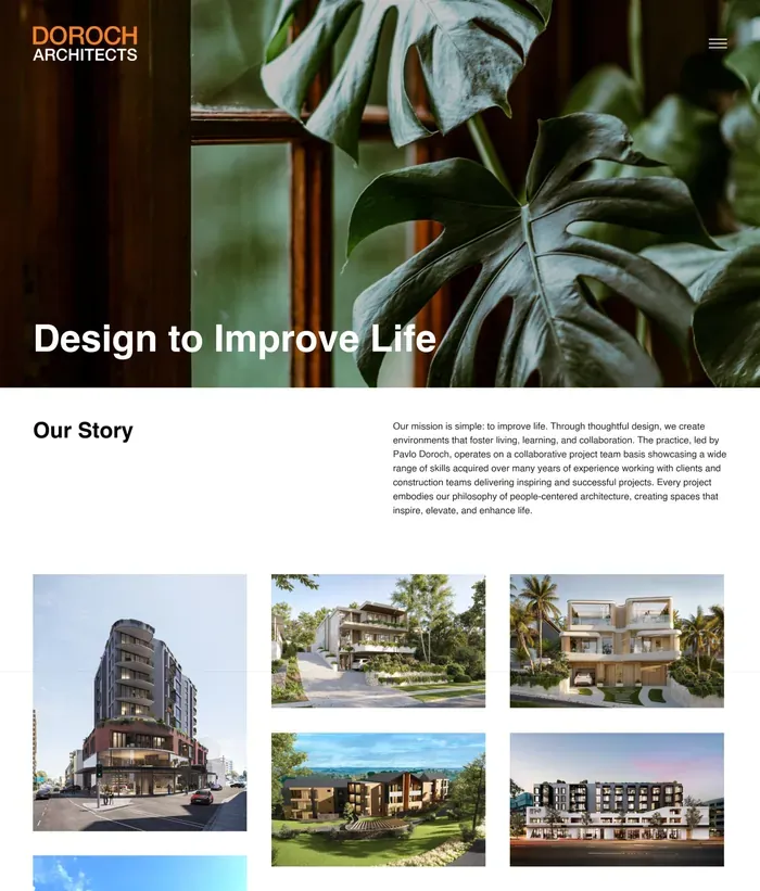 Doroch Architects website screenshot