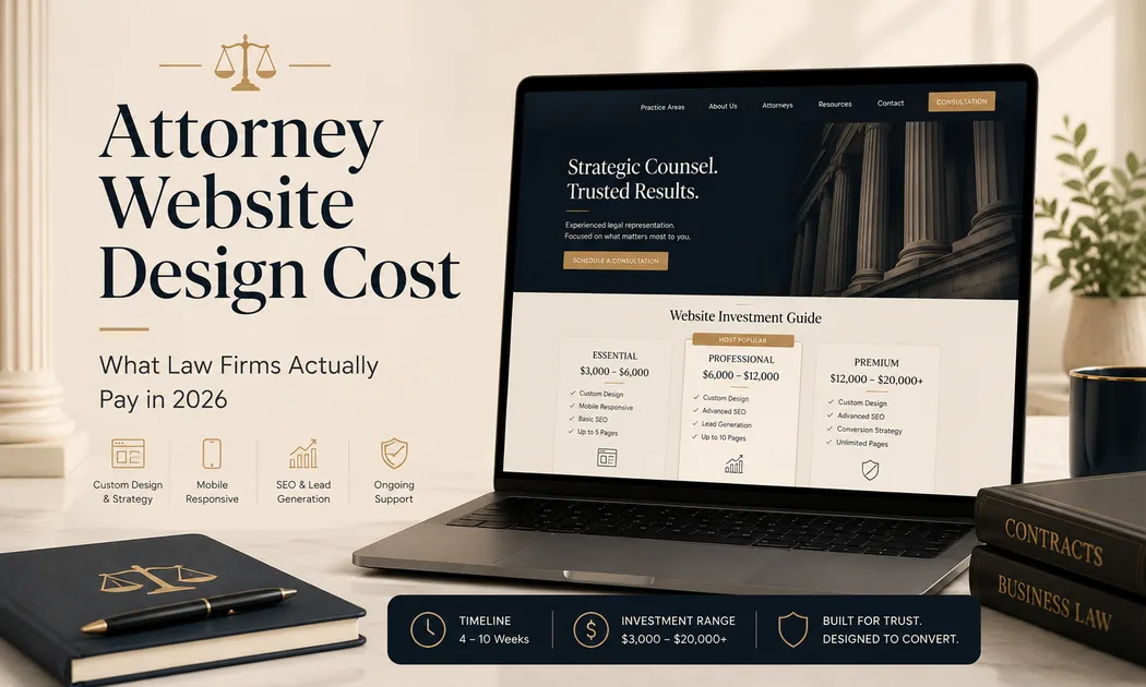 Attorney website design cost guide 2026