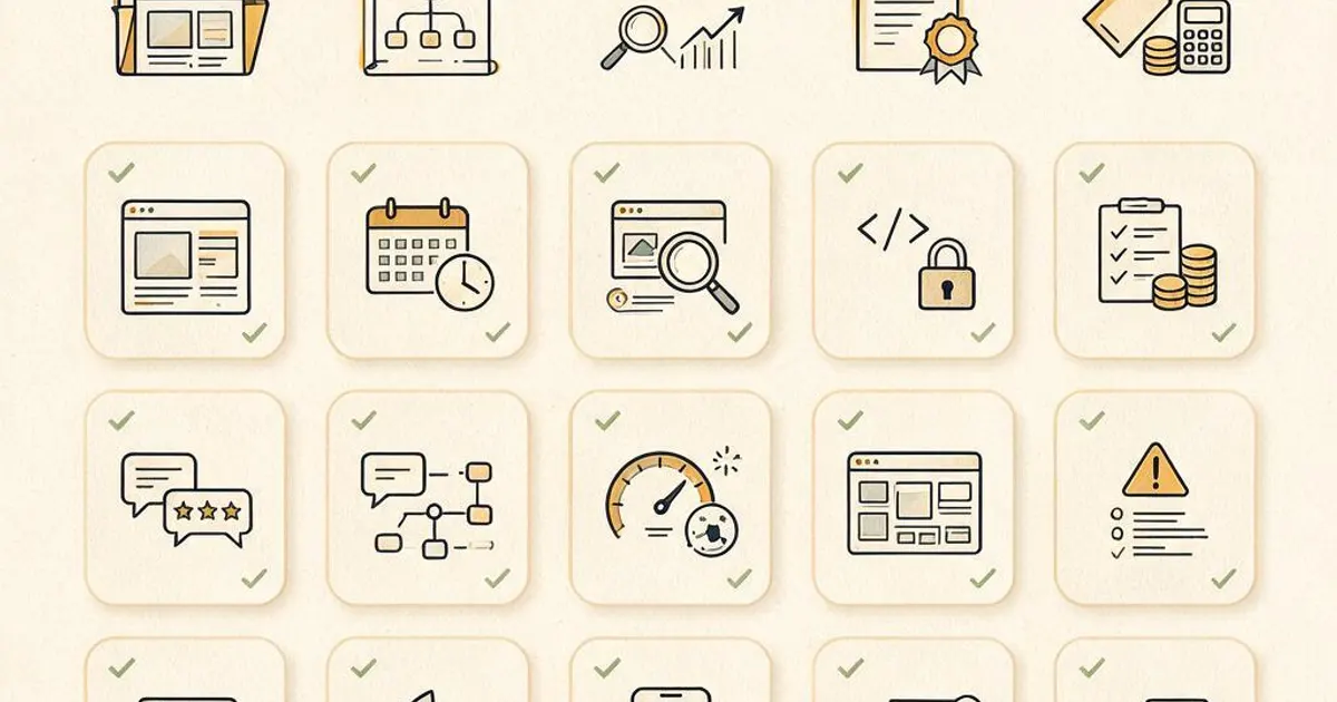 The 15 questions to ask a web designer grouped into five themes