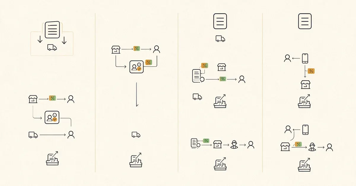 Three restaurant online ordering models compared: marketplace, standalone platform, and native