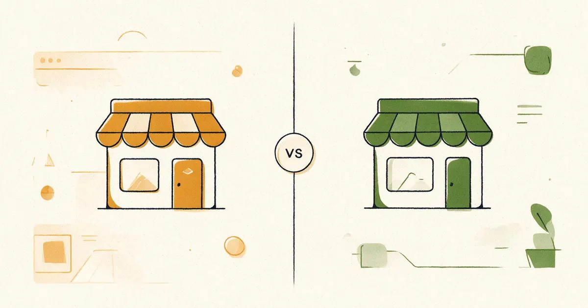 WooCommerce vs Shopify: two ecommerce platforms compared side by side